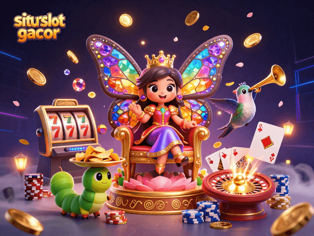 Experience the excitement of situs slot gacor with vibrant slot reels and jackpot adventures.