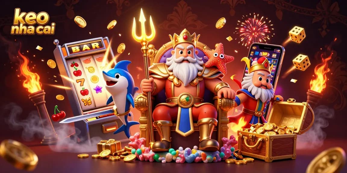 Engage with the exciting world of keo nha cai through this vibrant casino-themed illustration.