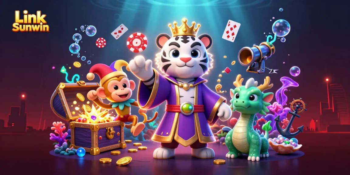 Join the fun with Link Sunwin as you unleash your gambling skills amidst vibrant casino elements!