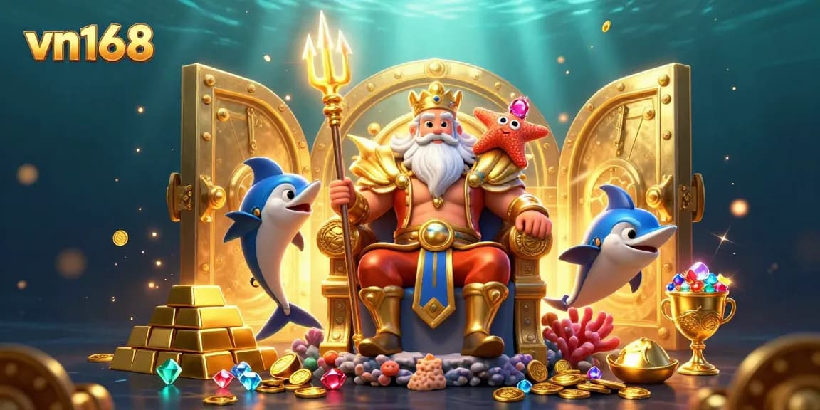 Engage in the thrilling adventure of vn168 with Neptune and treasures of the deep sea.