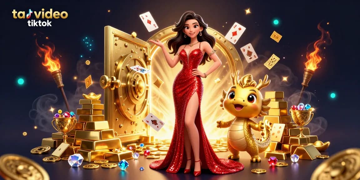 Download stunning, watermark-free TikTok videos with tai video tiktok tool, visualized in a vibrant casino scene.