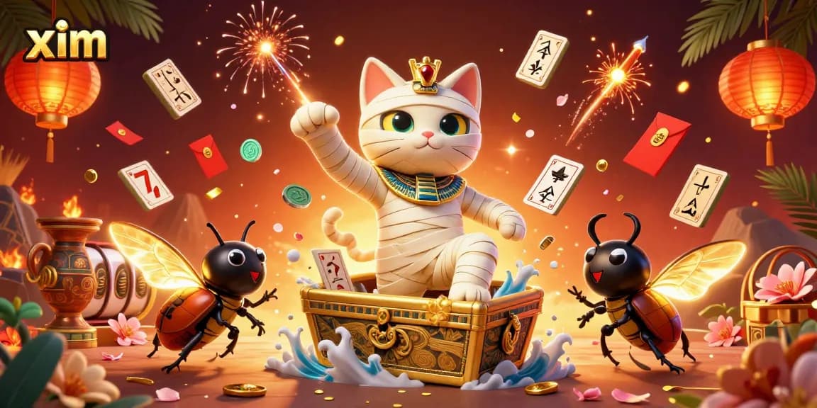 Spin the reels with xim in a vibrant pyramid casino filled with thrilling game elements.
