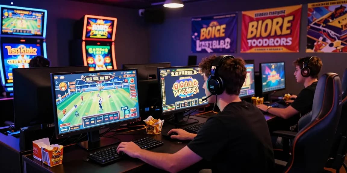 Engaging gaming scene with player at slot88 resmi, showcasing vibrant slot graphics and live chat support.