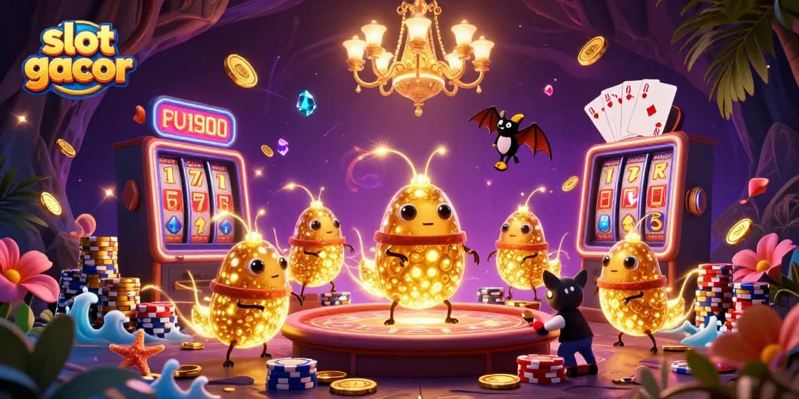 Menangkan slot gacor dengan suasana kasino yang meriah dari glowworms dan dealer kelelawar.