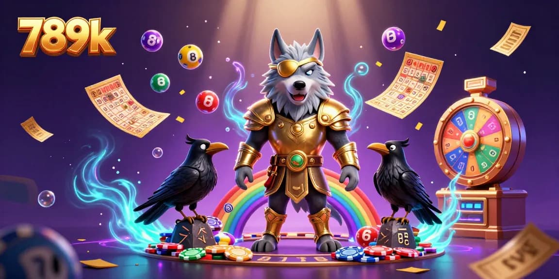 Experience the exciting action of 789k with vibrant lottery balls and casino elements in a dynamic scene.