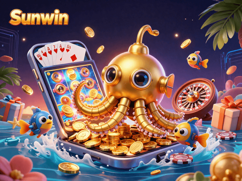 Play winning games at Sunwin with vibrant golden coins and exciting slot action.