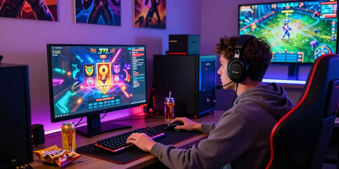 Player engaged with slot77 gaming interface in an immersive setup.