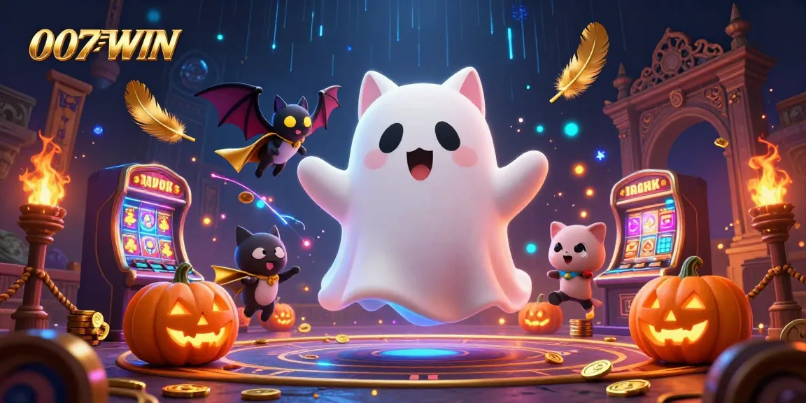Experience thrilling gameplay at 007WIN with ghostly characters and haunted casino ambiance.