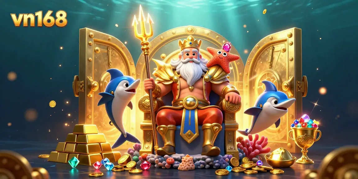 Engage in the thrilling adventure of vn168 with Neptune and treasures of the deep sea.
