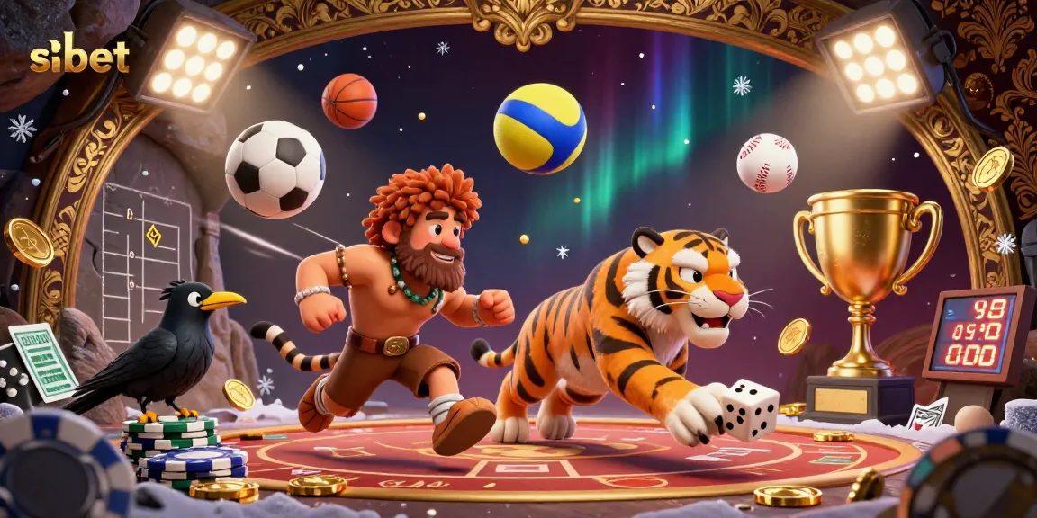 Place your bets at shbet with this vibrant, animated 3D casino scene featuring prehistoric elements and dynamic sports action.
