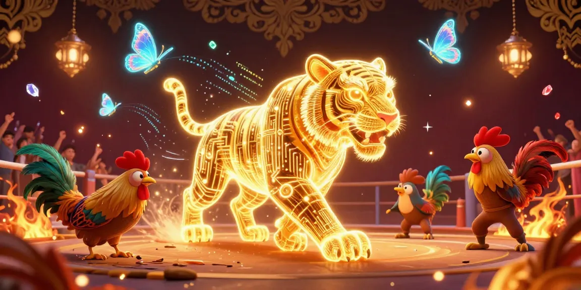 Watch đá gà trực tiếp in a dynamic digital setting filled with action and energy.