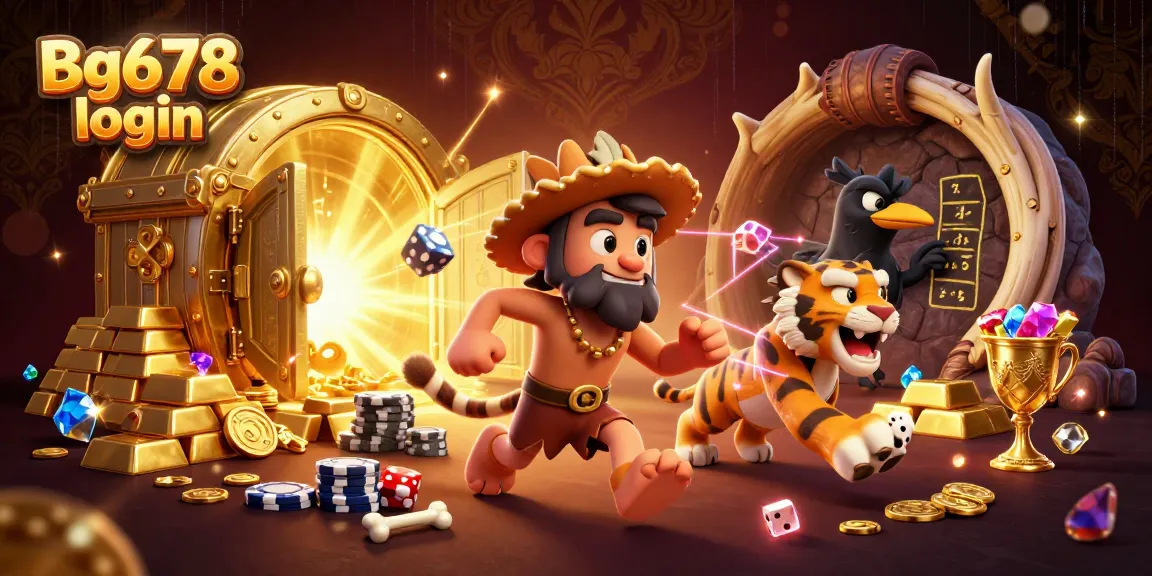 Bg678 login at the exciting prehistoric casino with vibrant treasures and playful characters.