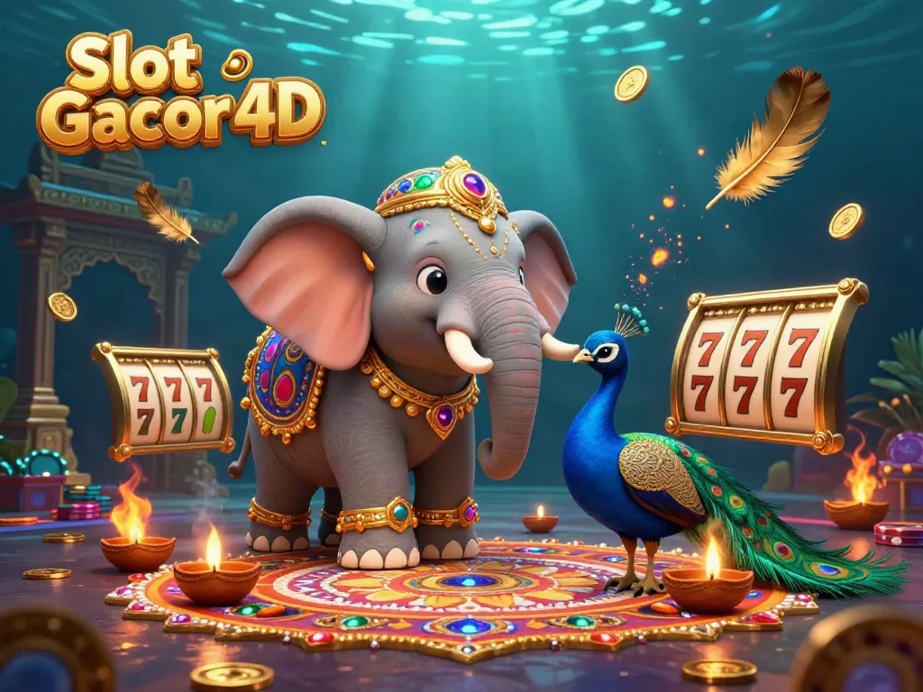 Menangkan Slot Gacor 4D dengan elephen berhiaskan emas dan laras slot yang dinamis.