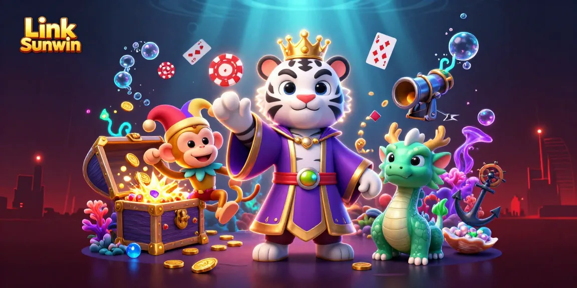 Join the fun with Link Sunwin as you unleash your gambling skills amidst vibrant casino elements!