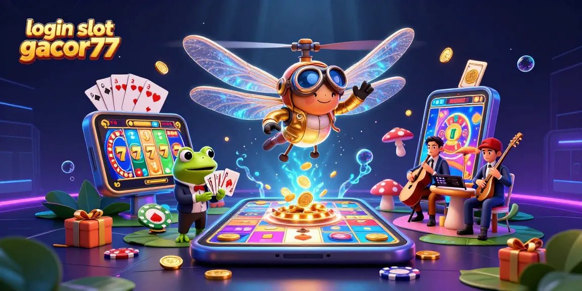 Spin the reels on login slot gacor77 for thrilling gaming action amidst a vibrant casino atmosphere.