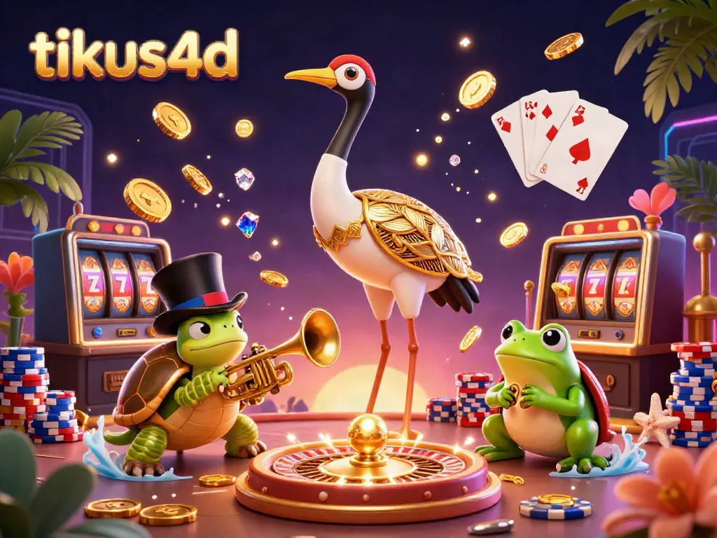 Experience the vibrant action at tikus4d with lively characters enjoying casino games.