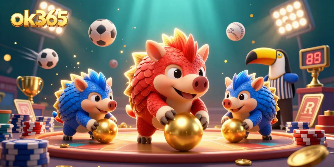 Play thrilling games on ok365 with dynamic pangolins and glittering casino elements.