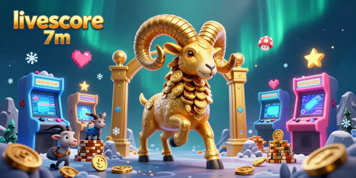 Engage with live football updates on livescore 7m amidst a lively casino-themed 3D illustration.