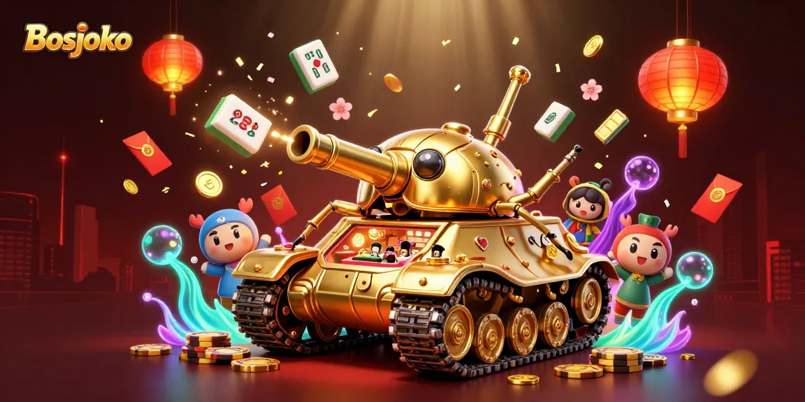 Experience the thrill of Bosjoko with a vibrant 3D casino scene filled with festive elements.