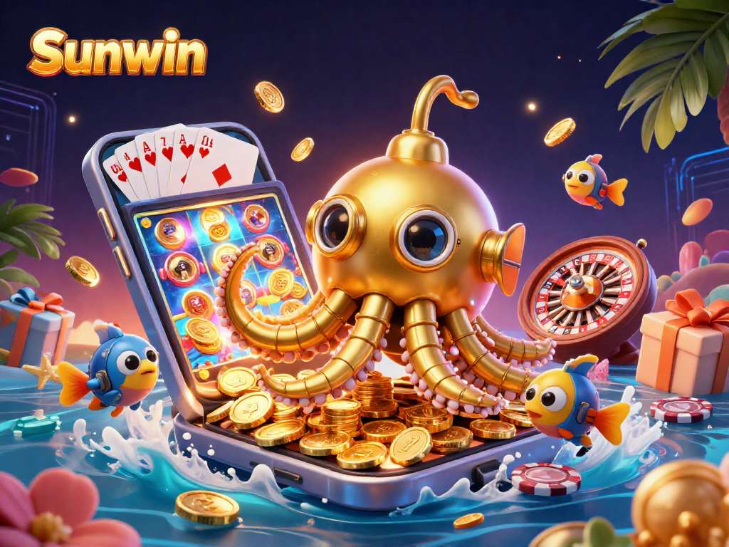 Play winning games at Sunwin with vibrant golden coins and exciting slot action.