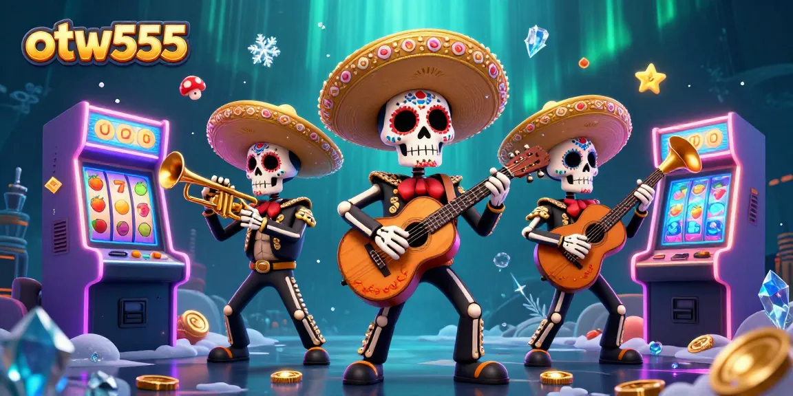 Experience thrilling gameplay with otw555 and vibrant slot reels and a mariachi band.
